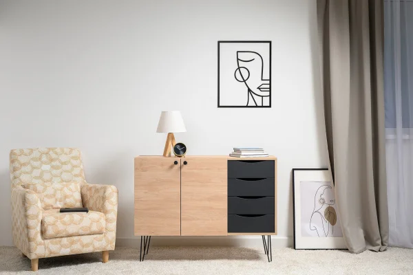 Комод Брюс 16.233 Battle rock FSC Santiago, черный Комод Брюс 16.233 Battle rock FSC Santiago, черный