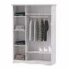 Шкаф 3-х дверный для одежды и белья Ольга-1Н белый экспо/анкор светлый