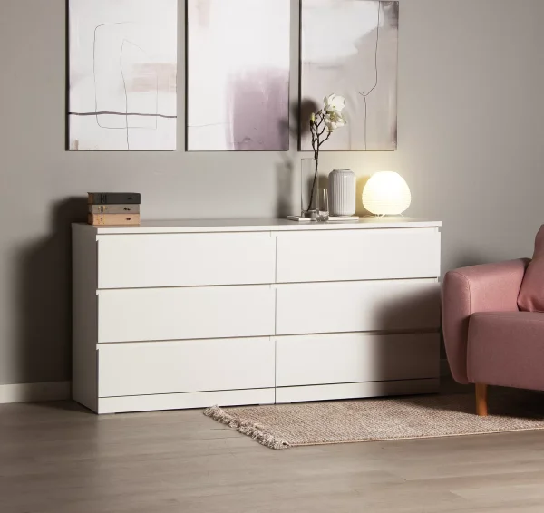 Комод шесть ящиков Варма 6Д белый Комод шесть ящиков Варма 6Д белый