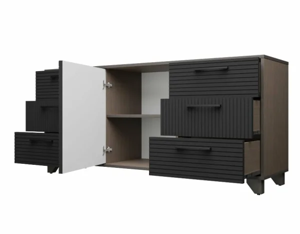 Комод Копенгаген венге/черный матовый Комод Копенгаген венге/черный матовый