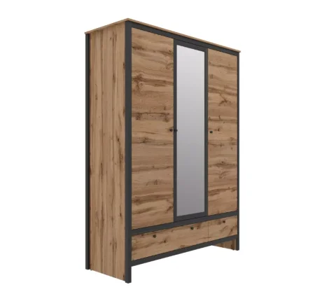 Шкаф Лофт SZF3D2S дуб вотан/черный