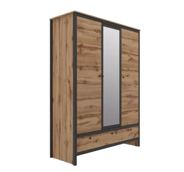 Шкаф Лофт SZF3D2S дуб вотан/черный