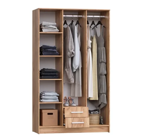 Шкаф 3-х створчатый Мартина дуб крафт/графит