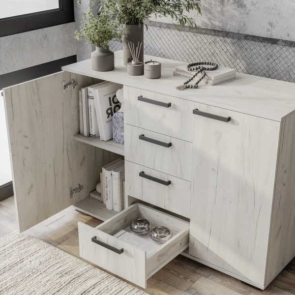 Комод Стандарт №2 дуб крафт белый