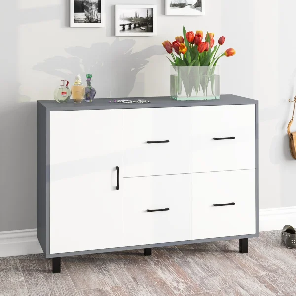 Комод 125-1204 графит/белый Комод 125-1204 графит/белый