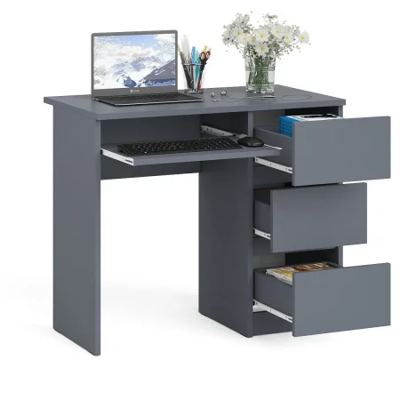 Стол компьютерный три ящика МС-6 графит (правый)