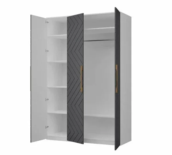 Модульная спальня Копенгаген №1 белый/серый графит Модульная спальня Копенгаген №1 белый/серый графит