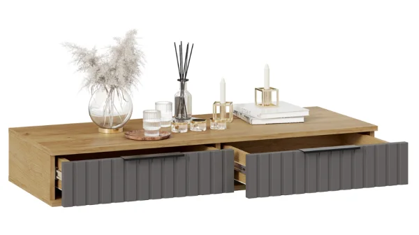 Стол туалетный Хилтон дуб крафт золотой/графит матовый Стол туалетный Хилтон дуб крафт золотой/графит матовый