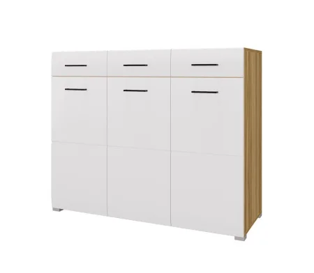 Комод Ненси дуб крафт золотой/белый глянец