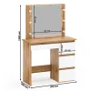 Стол косметический с подсветкой Сура дуб вотан/белый