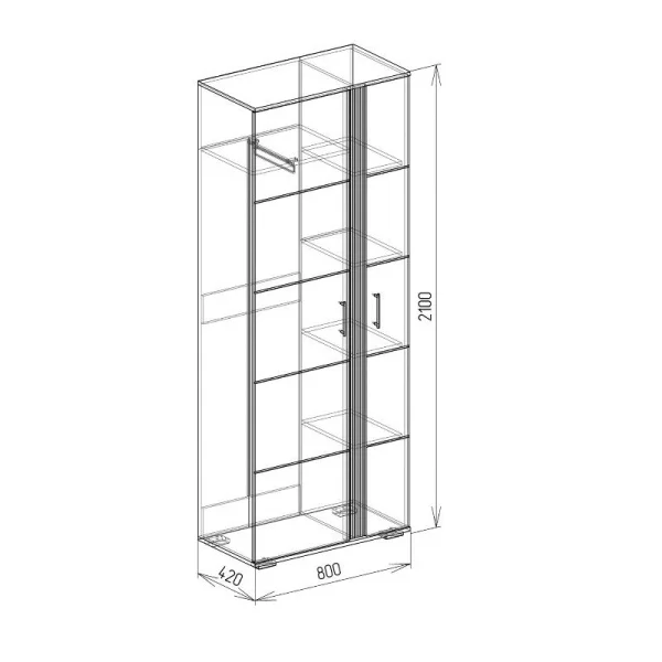 Модульная прихожая Твист дуб бунратти/белый софт