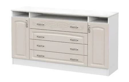 Комод Венеция КМ-01 белый/жемчуг