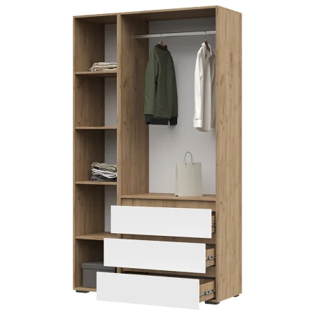 Шкаф 3-х створчатый Хелен ШК-06 дуб крафт золотой/белый