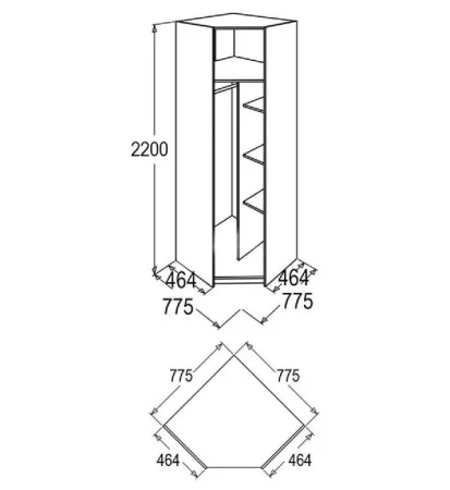 Шкаф Флагман-5 дуб сонома
