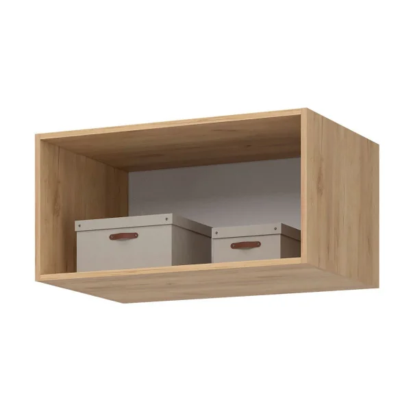 Шкаф 2-х створчатый Лион ШК-01 с антресолью АН-01 дуб крафт/графит серый