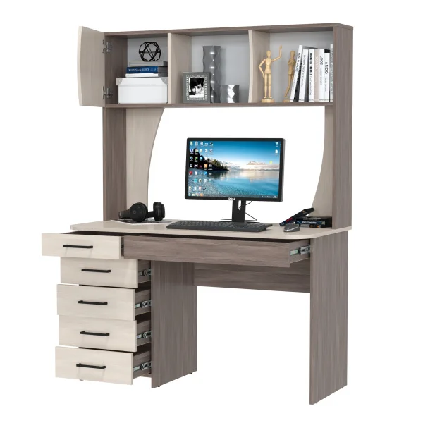 Стол рабочий Сигма 6-0606 бодега тёмный/бодега светлый