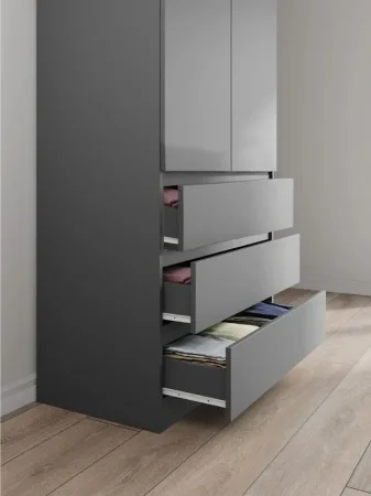 Шкаф с ящиками Мори МШ 900.2 графит