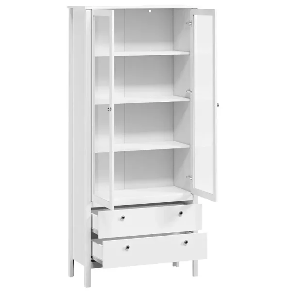 Шкаф-витрина Ева (Хельга) REG2W2S белый Шкаф-витрина Ева (Хельга) REG2W2S белый