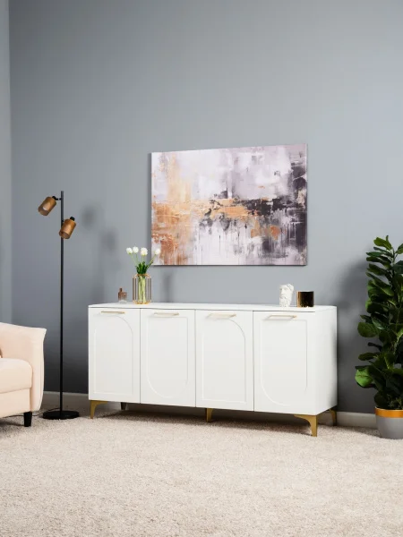 Тумба под ТВ Монтесито 16.67 белый шагрень