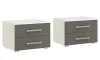 Тумбы прикроватные Фиеста NEW графит/дуб крафт белый