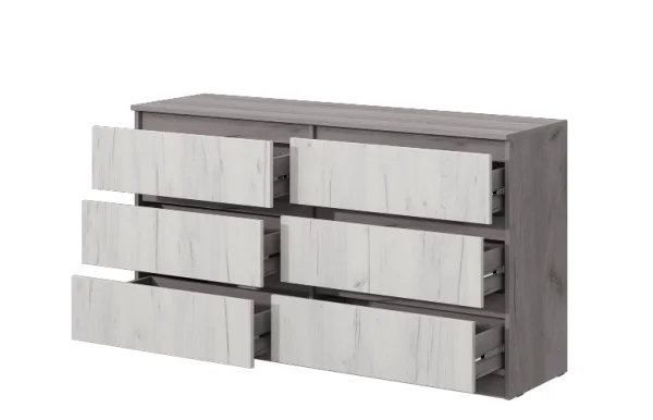 Комод Соната №5 1400 дуб крафт серый/дуб крафт белый Комод Соната №5 1400 дуб крафт серый/дуб крафт белый