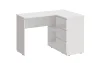 Стол письменный угловой Челси белый/белый глянец