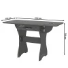 Стол обеденный раскладной с ящиком 6-02.120 графит