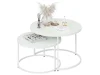 Стол журнальный Вега белый, стекло лакобель белый