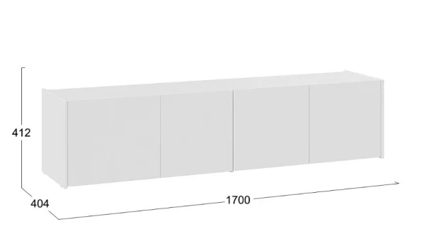 Тумба для ТВ Рокс тип 1 белый ясень