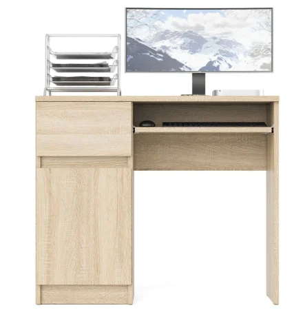 Стол компьютерный МС-1 дуб сонома (левый)