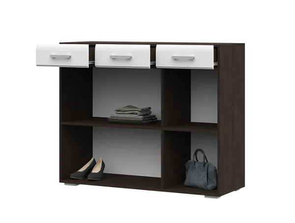 Комод Вегас 1200 венге/белый глянец Комод Вегас 1200 венге/белый глянец