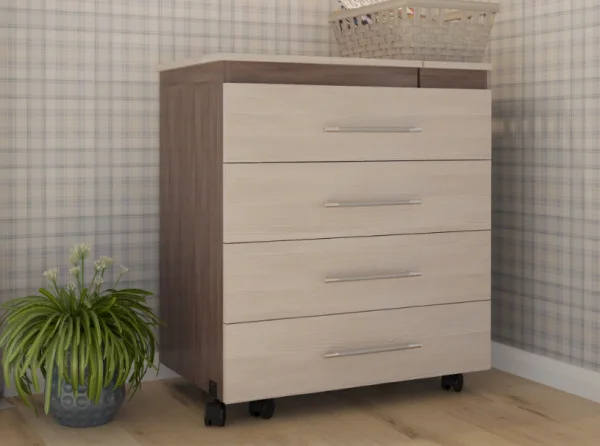 Комод с гладильной доской 4-44300 бодега тёмный/бодега светлый Комод с гладильной доской 4-44300 бодега тёмный/бодега светлый