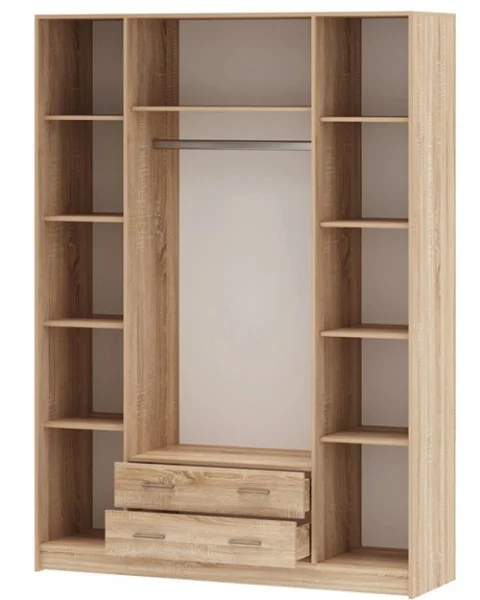 Шкаф Квадро Беатрис дуб сонома/белый глянец