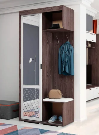 Прихожая Варда ясень темный/белый Прихожая Варда ясень темный/белый