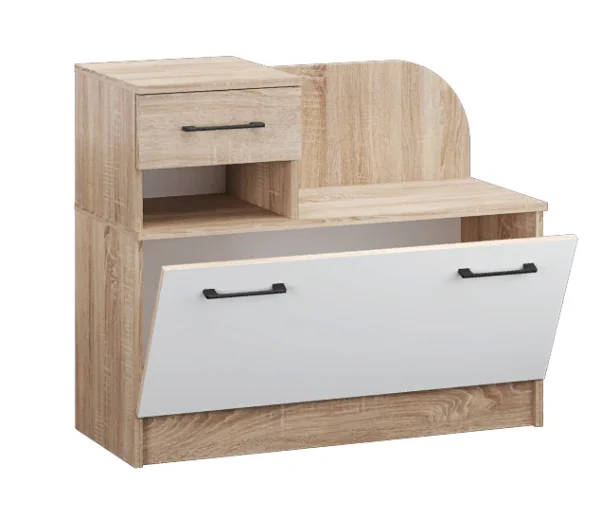 Тумба под обувь Денвер дуб сонома/белый Тумба под обувь Денвер дуб сонома/белый