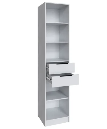 Шкаф Мадрид 0,5 с 2 ящиками белый