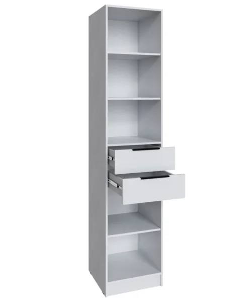 Шкаф Мадрид 0,5 с 2 ящиками белый