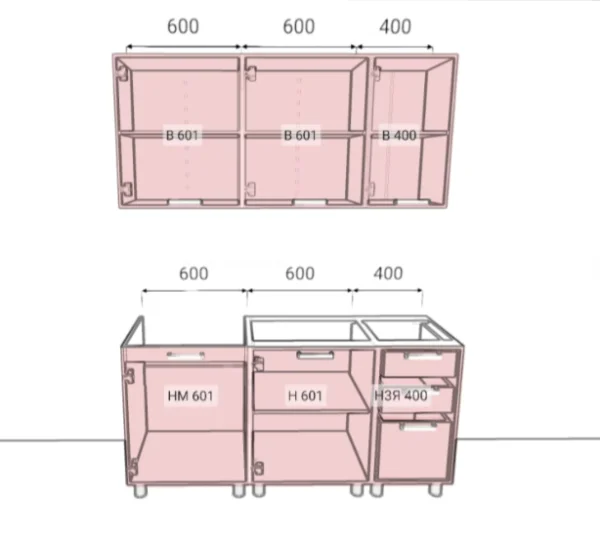 Кухня Лаванда 1,6 керамика/изумруд