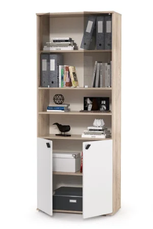 Шкаф Бостон 13.156 дуб эндгрейн элегантный/милк рикамо софт