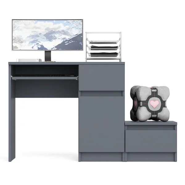 Комплект Мори Стол компьютерный МС-1 правый + Тумба ТПМ 400.1 графит