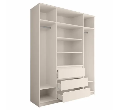 Шкаф для одежды с ящиками Мори МШ 1600 сатин
