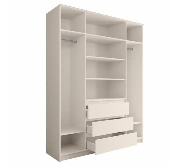 Шкаф для одежды с ящиками Мори МШ 1600 сатин