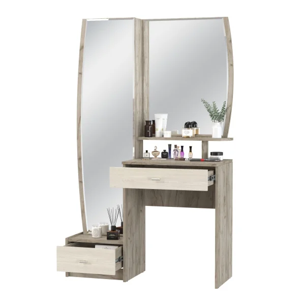 Трюмо 4-25102 Сицилия дуб крафт серый/скандинавское дерево белое Трюмо 4-25102 Сицилия дуб крафт серый/скандинавское дерево белое