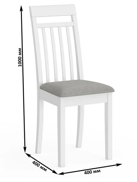 Стул Гольф-11 белый, ткань велюр серый 63 Стул Гольф-11 белый, ткань велюр серый 63