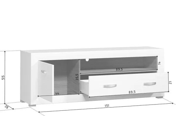 Тумба ТВ Мальта RTV1D1S лиственница сибирская/орех лион Тумба ТВ Мальта RTV1D1S лиственница сибирская/орех лион