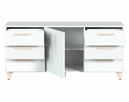 Комод Копенгаген белый/белый матовый