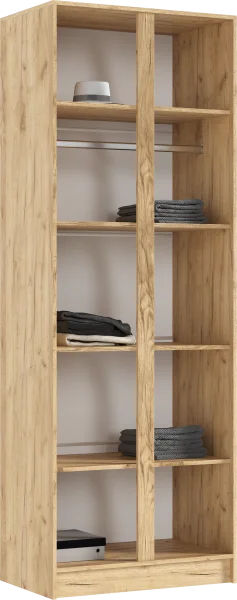 Шкаф 2-х створчатый Келвин 800 дуб крафт/белый глянец