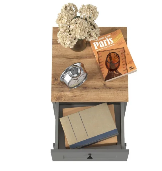 Тумба прикроватная Остин 16.152 серый графит/дуб крафт золотой Тумба прикроватная Остин 16.152 серый графит/дуб крафт золотой