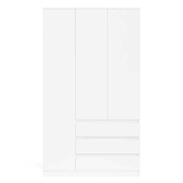 Шкаф с тремя ящиками и тремя дверками МШ 1200.1 белый