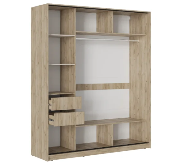 Шкаф-купе Бохо ШК-005 дуб крафт серый/кашемир